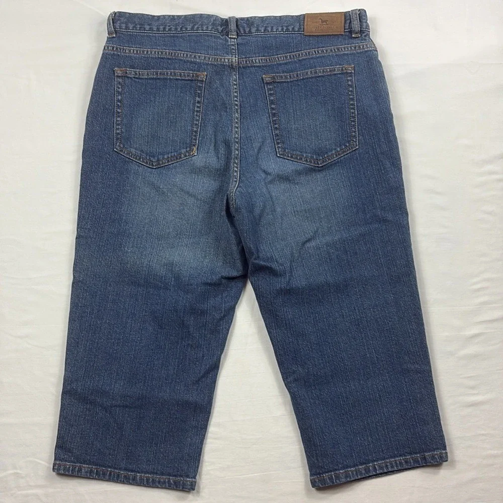 Lauren Jeans Co Ralph Lauren Relaxed Fit Capri Jeans Womens Size 12P Medium Wash